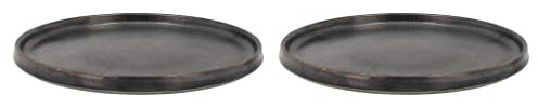 Villa Collection Fjord Assiette plate Dia 20,5 x 1,5 cm Noir métallisé