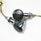 Motorrad LED Blinker für Honda Kawasaki Suzuki Yamaha Cruiser Chopper Bobber Cafe Racer CB400 200 GN125 Old School Custom (Chrom/Rauch)