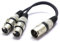 VITALCO XLR Splitter Y Cable Adapter XLR Male to 2x Female 3 PIN Microphone Audio Y-Splitter