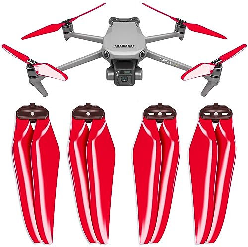 Master Airscrew Stealth Propeller kompatibel mit DJI Mavic 3 - Rot, 4 Stück