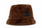 Replay Damen Bucket Hut Fischerhut aus Kunstfell, Brick Brown 060 (Braun), S-M