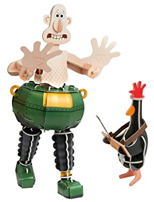 Build Your Own Wallace & Gromit Techno Trousers I Wrong Trousers I Includes Feathers McGraw | 76 Pieces I Fun Gift , & & Families Age 8+ | Eco Friendly Cardboard Slot Together Kit, (BYOMB 014)