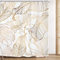 Omifly White Gold Tropical Leaves Shower Curtain 72Wx72H Inch Banana Leaf Palm Tree Bathroom Set Abstract Copper Botanical Nature with 12 Plastic Hooks Fabric Waterproof Toilet Accessories Decor