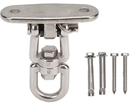 Schaukel-Aufhänger, strapazierfähiges Hängematten-Aufhängeset, Hängemattenhaken, 360-Grad-Schwenk-Schaukel-Aufhänger, Edelstahl-Hängematten-Wandhaken
