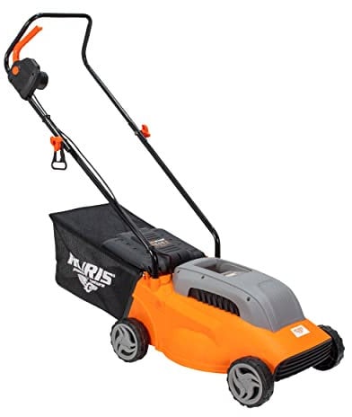 RURIS - Tondeuse à Gazon Électrique SF7A106-1200W - Légère et Compacte - Diamètre de Coupe 330 mm - Hauteur de Coupe de 25 à 60 mm - Sac 25L - Idéal Petites Surfaces - Outillage de Jardin