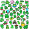 Wavyknot 48 Stück Frosch-Aufnäher zum Aufbügeln für Kleidung, Cartoon-Tier-Aufnäher, bestickt, niedliche Flicken für Frosch-Tag, Kleidung, zum Aufnähen auf Jacken, Rucksäcke, Hüte, Kleider, Stoff für