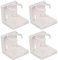 Asixxsix 4 Pièces Porte-gobelets Pliants Réglables, Support de Verre de Bateau à Mural pour Voiture de Caravane de Bateau Marin (Blanc)