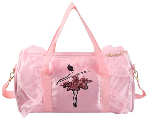Pinsheng Sac de Danse de Ballet Fille, Sac de Sport à Bandoulière Rose pour Enfant Ballerines Corps Sac de Classique