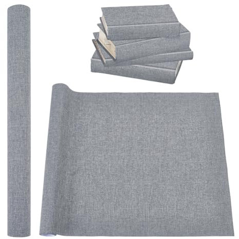 BENECREAT 1.2 m X 40 cm Graues Buchbindetuch, Bucheinband-Stoffoberfläche Mit Papierrückseite, Leinen-Polsterstoff Für Buchbindung, Scrapbooking, DIY, Basteln, Scrapbooking