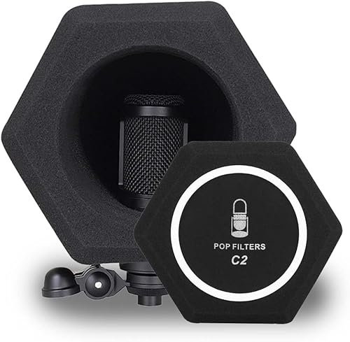 Aurion Microphone Wind Shield Pop Filter Isolation Ball, Acoustic for Record Studios Mic High-Density Sound Absorbing Foam - Studio Quality Recording