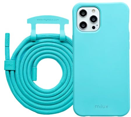 Handykette Phone Necklace mit Abnehmbarer Kordel Handyhülle – Modell Samsung Galaxy S9 (Miami Blue mit Kordel Miami Blue)