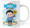 Caribu design Tazza Miglior Papà del Mondo Personalizzata con Nome e Colore Capelli - Idea Regalo Originale per Natale, Festa del Papà, Compleanno (Papà)