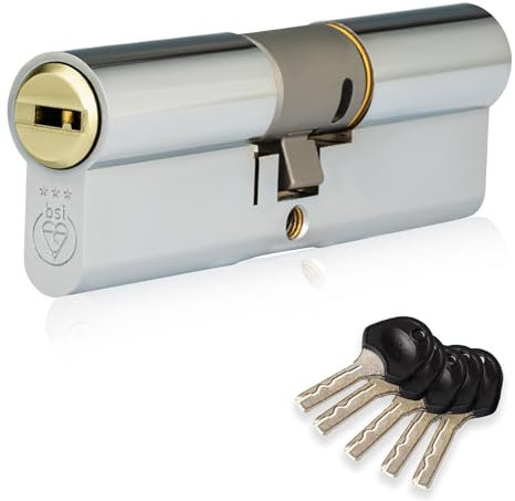 XFORT Colossus Dual Finish 3 Star Kitemarked Euro Cylinder Lock 40EX/50 (90mm), British Standard TS007 Anti-Snap Barrel Lock, uPVC Door Lock.
