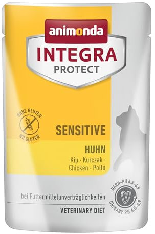 animonda INTEGRA PROTECT Katzenfutter nass Sensitive Huhn (24 x 85g), vom Tierarzt empfohlen bei Futtermittelallergie, mit Veterinären entwickeltes Diätalleinfutter für erwachsene Katzen