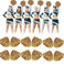 Tundwhite 12 Stück Cheerleading Pompons,Metallfolie Cheerleading Pom Poms,Cheerleader Pompons Handblumen,Bright Metallic Cheers Ball,Cheerleader Pom Poms,für Sportveranstaltungen Tanz Nacht Party