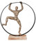 Casablanca große Deko Figur Skulptur XXL - Dekofigur aus Aluminium Holz Farbe: Bronze Schwarz - Dekoration Wohnzimmer Geschenk Motivation Höhe 45 cm