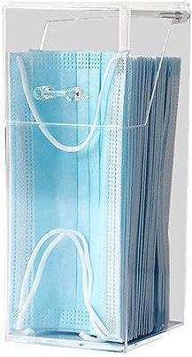 HIOPOIUYT Masken-Aufbewahrungsbox mit Deckel, transparent, Maskenaufbewahrung, Organizer, multifunktionaler Maskenspender, Baby-Spender, Mehrzweck-Aufbewahrungsbox, transparentes Material