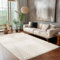 Carpettex Kurzflor Hochtief Teppich Wohnzimmer 300x400 (280 x 370 cm) Creme Skandi-Look - 3D Effekt Boho Muster Teppich Waschbar und Flauschig - Für Schlafzimmer, Esszimmer und Küche
