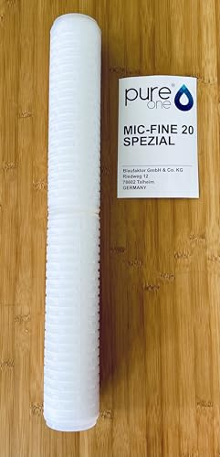 PureOne MIC-20 Hardcover 0.2 µm. Druckbeständige Membranfilter-Kartusche f. 20 Wasserfilter Gehäuse. Bewährte Lammellenfilter Qualität. Brunnenwasser, Hauswasserwerk. Auswaschbar, druckstabil