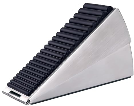 Large Door Stopper, Anti-Slip Metal Door Stop Wedge Tall Door Stoppers for Bottom of Door, Rubber Door Stop Silicone Door Wedge Stoppers High Adjustable Rubber Door Stop Suits Any Heavy Door