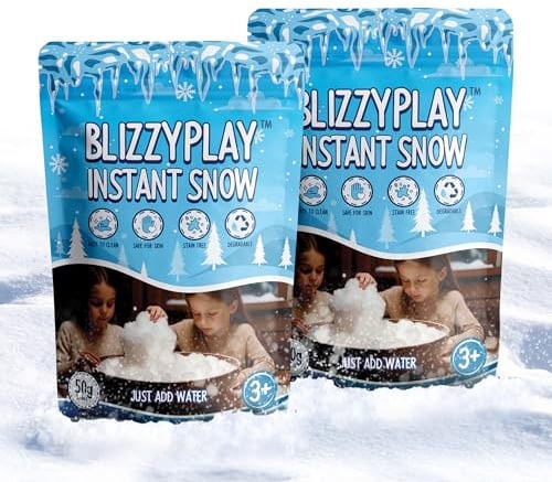 Lets Go Crimbo Instant Snow Fake Snow Artificial Snow Play Snow Slime Just Add Water 2 Pack