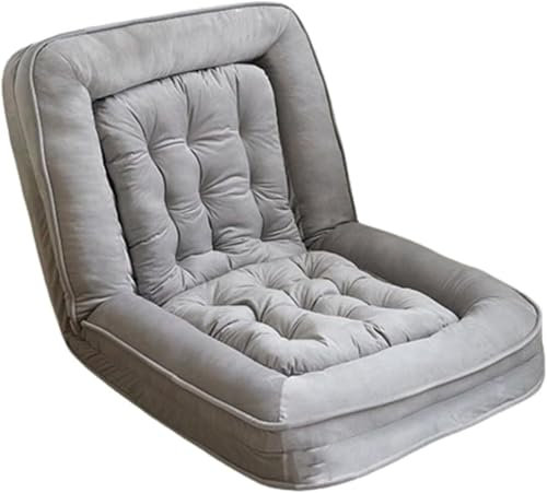 Floor Gaming Chair Foldable Lazy Sofa Bed with High Back Soft Cushion and Bean Bag Design Suitable for Teenager and Adults in Bedroom Office Living Room Easily Foldable and Portable 178 x 95 x 23cm