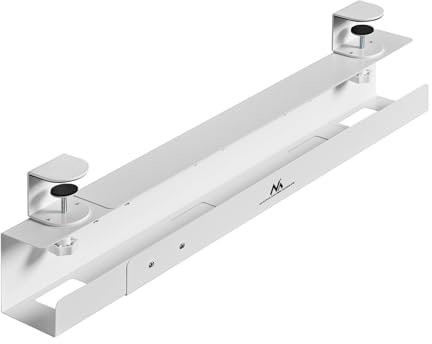 Maclean Untertisch-Kabel-Organizer | Schreibtisch Organizer für Büro & Zuhause | Kabelführung & Kabelmanagement zur Tischmontage | Maximale Belastung: 5 kg | Einstellbare Länge 80/100 / 120 cm