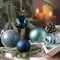Christbaumkugel Weihnachtskugel Glas glänzend matt glitzernd 12 St. (Blau Dunkelblau)