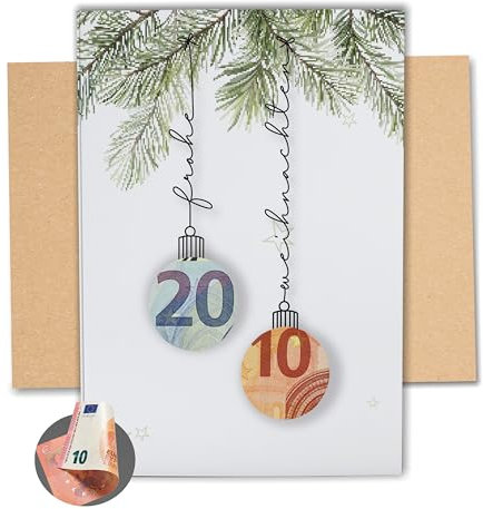 Lovely Cards - Geldgeschenke Weihnachten - Geldgeschenke verpacken - Geldgeschenke Mann Frau - Geldgeschenk Weihnachten - Gutschein Verpackung - Stanzkarte (A6)