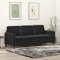 Willood 3 Sitzer Sofa mit Schlaffunktion Couch für Wohnzimmer Schlafzimmer Schwarz 180 cm Samt