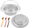 2PCS Kitchen Sink Strainer with 3PCS Cleaning Brushes, Stainless Steel Sink Strainer Plug, 11 cm Drain Filter Strainer, Bathroom Sink Stopper, Hair Catcher for Kitchen Debris & Bathroom