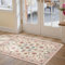 Rugxara Pink Door Mat Floral Entryway Rug, Washable Samll 2x3 Rug, Boho Front Door Mat, Non Slip Area Rugs, Low Pile Throw Carpet for Indoor Entrance,Bathroom,Girls Room and Kitchen(Blush Pink 2x3ft)