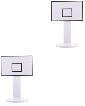 Warmhm 2St Mülleimer-Basketballständer Basketball-Basketball Heimdekoration interaktives Basketball Abfallbehälter Basketballkorb-Mülltonne Basketball-Mülleimerhalter PVC Weiß