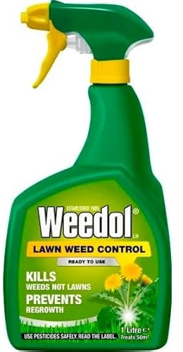 Weedol Lawn Weed Control Spray 1L – Ready-to-Use Treatment for Common Lawn Weeds – Lawn Friendly Formula