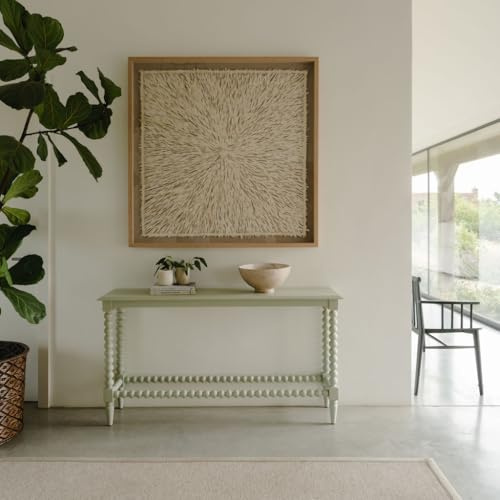 Cromwell Console Table | Hallway Slimline Bobbin Design Display Console Table | Choice of Colour and Size | Cromwell Bedroom Living Dining Hallway Furniture (Pale Olive, large)