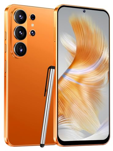 TalkCeLL Unlocked 4G Smartphone, 6.6 Incell HD Display, 4GB+32GB (Expandable to 256GB), 5000mAh Battery, 13MP+16MP Dual Camera, Android 12, Face Unlock, Triple Card Tray, OTG Support (Orange)