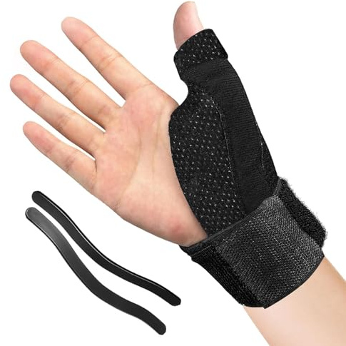 Férula de Pulgar ajustable, Muñequera de Dedo Estabilizadora e Inmovilizadora para las 2 Manos, Férula de Pulgar Ajustable con Soporte de Muñeca, Para el Túnel Carpiano, Artritis y Tendinitis