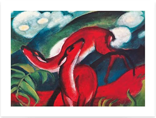 Franz Marc - The Red Deer Poster / Kunstdruck (80 x 60)