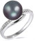 Goldmaid Damen-Ring Tahiti Perls 585 Weißgold 13 Diamanten 0,12 ct. 1 Tahiti Perle Gr. 58 Pe R5739WG58 Brillanten Diamantring Verlobung