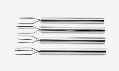Weis 15184 Set 4 Fourchettes à Pommes de Terre cuit Acier Inoxydable Argent 13 x 5 x 2 cm