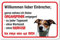 AdriLeo Schild - Vorsicht Jack Russell Terrier - Willkommen lieber Einbrecher - (20x30cm) / Achtung Hund Wachhund robust langlebig UV-beständig wetterfestes Warnschild