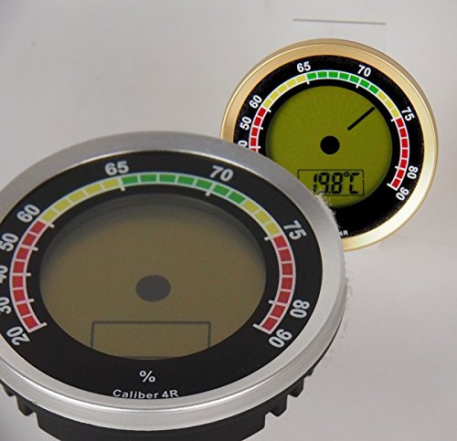 Lifestyle-Ambiente Kaliber 4R PR International zisions-Hygrometer / - 1% RF Silber