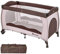 tectake® Cuna de Viaje con Estructura Plegable, Corralito Bebe con Cremallera, Cuna Bebe con Bolsa de Transporte, Parque Infantil, Camas Infantiles - 126 x 65 x 80 cm Café