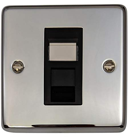G&H CC61B Standard Plate Polished Chrome 1 Gang RJ45 Cat5e Data Socket