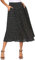 Parabler Damen Hohe Taille Röcke Retro Maxirock Polka Dot Rock Lang Herbst und Winter Elegant Faltenrock mit Tasche Schwarz L