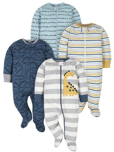 Gerber 4 Pack Sleep 'N Play Footie Sleep 'N Plays Bébé garçon (lot de 4)