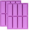 YXHZVON 2 Grands Moules Rectangulaires pour Barres de CéRéAles, Moules AntiadhéSifs en Silicone à 8 CavitéS Plat de Cuisson Energy Bars pour Faire des Barres de CéRéAles au Chocolat Muffins GâTeaux