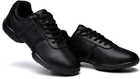 RHSMQ Tanzschuhe Kinder Erwachsene Aerobics Cheerleading Fitness Schuhe Gymnastik Dance Atmungsaktive Komfort Weiche Viersaison Schuhe(41, Black)