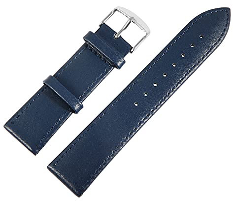 Excellanc Unisex-Uhrenersatzarmband Ersatz glatt Dornschließe Breite 10-26 mm 8000550