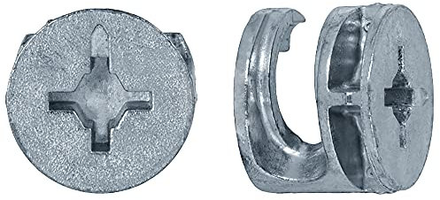 15mm Furniture Cam Lock Nuts Eccentric Connecter Fittings for Cabinet Drawer Wardrobe (Pack of 20)